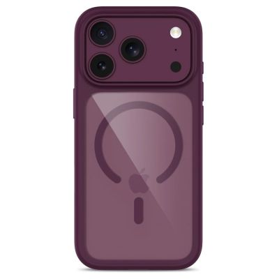 4. Etui Tech-Protect MagOne CC MagSafe + Szkło hartowane 2-Pack na iPhone 18 Pro Max / 17 Pro Max - przezroczysto-burgundowe