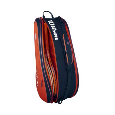 3. Torba tenisowa Wilson Roland Garros 2026 Team 6PK pomarańczowo-granatowa WR8053301001