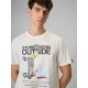 4. T-shirt regular z nadrukiem męski 4F 4FRSS26TTSHM3811-11S
