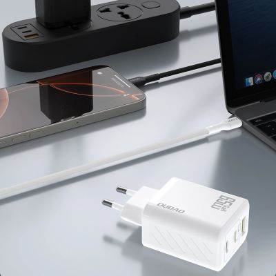4. Ładowarka sieciowa Dudao A29C 65W GaN + kabel USB-C - biała