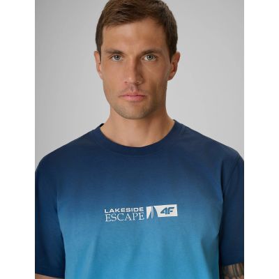 4. T-shirt regular z nadrukiem męski 4F 4FRSS26TTSHM3995-31S