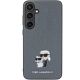 3. Etui Karl Lagerfeld Saffiano Karl&Choupette Metal Pin na Samsung Galaxy S24+ - szare