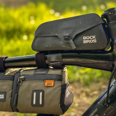12. Torba na ramę 0,9L Rockbros AS-134 ROAD TO SKY wodoodporna - czarna