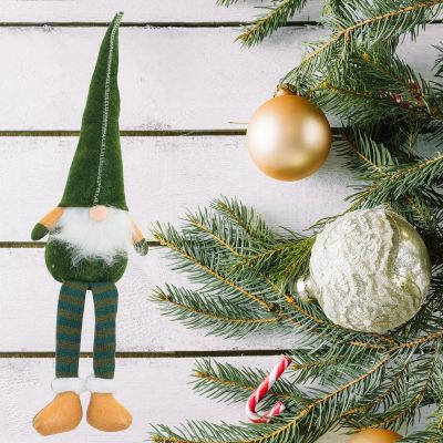 21. SKRZAT KRASNAL GNOM DEKORACYJNY 30+15CM ZIELONY