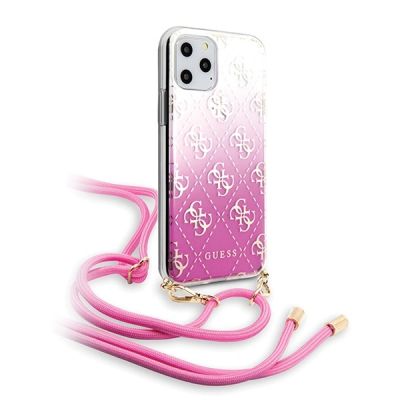 Etui Guess 4G Gradient na iPhone 11 Pro - różowe