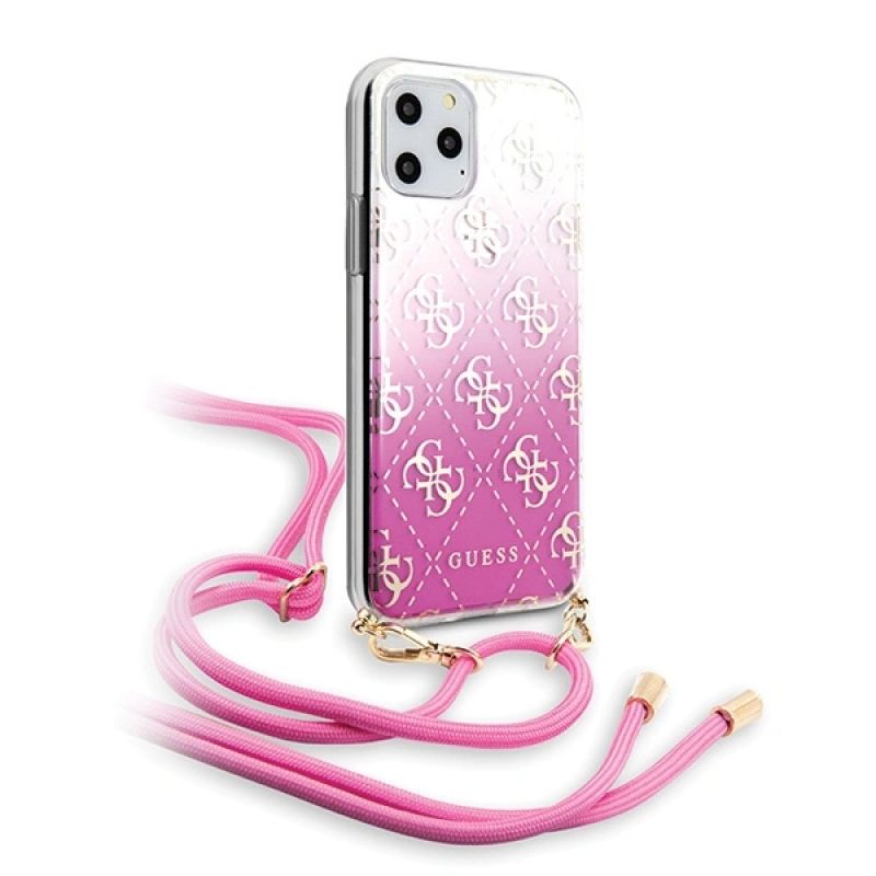 Etui Guess 4G Gradient na iPhone 11 Pro - różowe