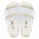 7. Klapki damskie/męskie Birkenstock Arizona Birko-Flor Regular na szeroką stopę na lato białe (1019061)