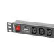 10. Listwa zasilająca Lanberg PDU-10I-0200-IEC-BK (10 gniazd w standardzie IEC320; 10 A; 2m; kolor czarny)
