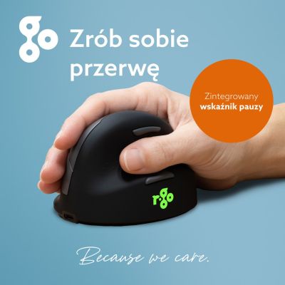 11. Ergonomiczna mysz R-Go Maus HE ergonomisch rechts Bluetooth mittel schwarz/sil retail