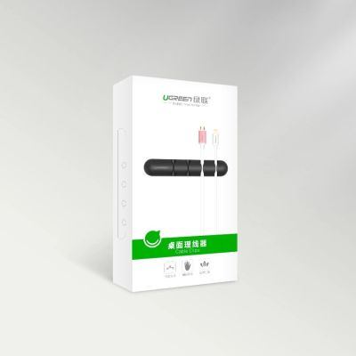 11. Organizer Ugreen 30762 samoprzylepny na 4 kable - czarny (2 szt.)