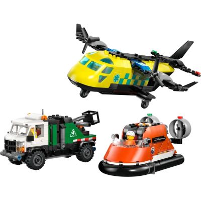 15. LEGO City 60505 Samolot, wóz serwisowy i poduszkowiec