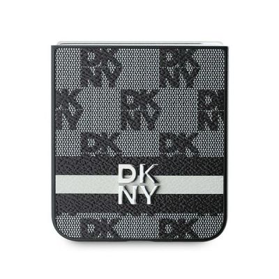 5. Etui DKNY Chequered Pattern Printed Stripes na Samsung Galaxy Z Flip 6 - czarne