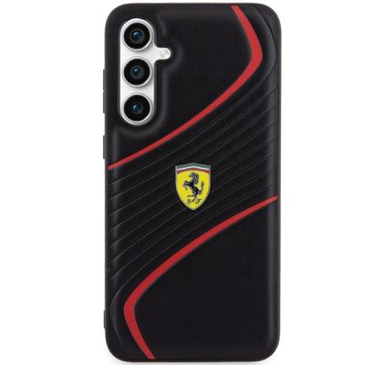 3. Etui Ferrari Twist Metal Logo na Samsung Galaxy S23 FE - czarne