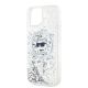 6. Etui Karl Lagerfeld Liquid Glitter Choupette Head MagSafe na iPhone 13 - przezroczyste