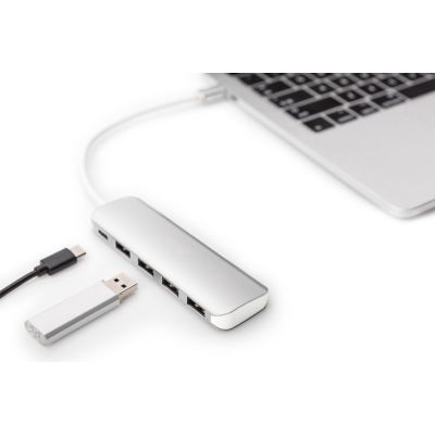11. Digitus 4-portowy hub USB Type-C™ (USB 3.0) + PD