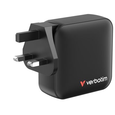 7. ładowarka Verbatim Mini GaN 165W 3xUSB-C 1xUSB-A US/EU/UK