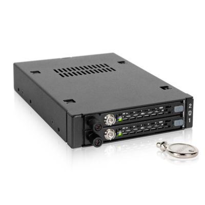 5. We-Ra. IcyDock z miejscem na 2 dyski: 2x6,3cm SATAI-III/SAS HDD&SSD w kolorze, 1x3,5" Metal