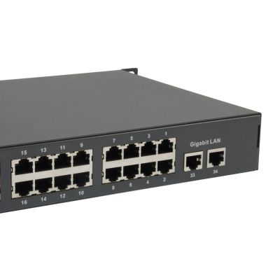 5. Przełącznik LevelOne FE PoE+ 34-portowy 19" 250W 1Gbps