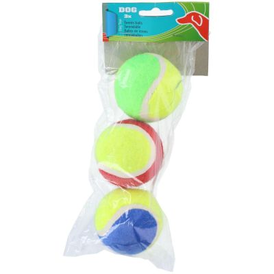 7. PIŁKA TENIS ZIEMNY DLA PSA 3SZT KOLOR