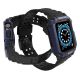 3. Pasek z etui ochronnym Protect Strap Band do Apple Watch 42 / 44 / 45 mm opaska obudowa pancerna - czarny, niebieski