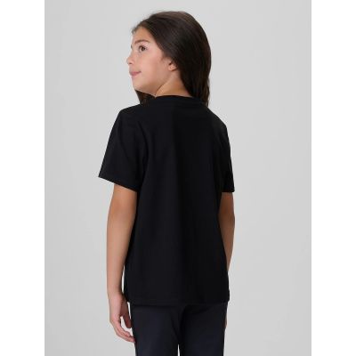 2. T-shirt regular z nadrukiem dziewczęcy 4F 4FJKAW26TTSHF4429-20S