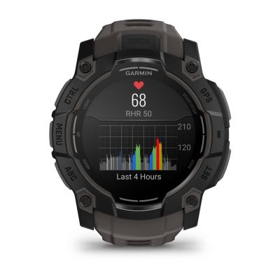 6. Zegarek Garmin Instinct 3 – 50 mm AMOLED Black met charcoal band