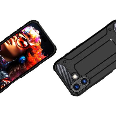 3. Etui Hybrid Armor na iPhone 17 pancerne - czarne