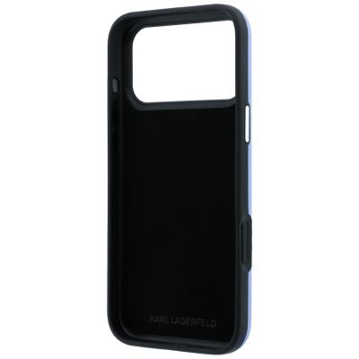 7. Etui Karl Lagerfeld Smooth Big Resin Signature Logo na iPhone 18 Pro / 17 Pro - niebieskie