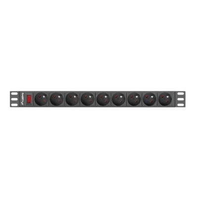 3. Listwa RACK Lanberg PDU-09E-0300-BK (7 x UTE; 16 A (3680 W); 3m; kolor czarny)