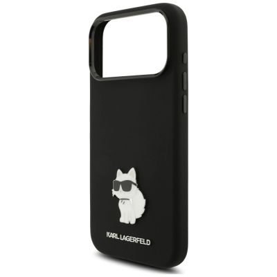 6. Etui Karl Lagerfeld Silicone Choupette Metal Pin iPhone 18 Pro Max / 17 Pro Max - czarne