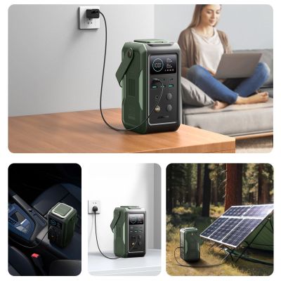 11. Powerbank Joyroom JR-PBF10 75000mAh 100W 3x USB-C 3x USB-A ze składaną latarką i rączką - zielony