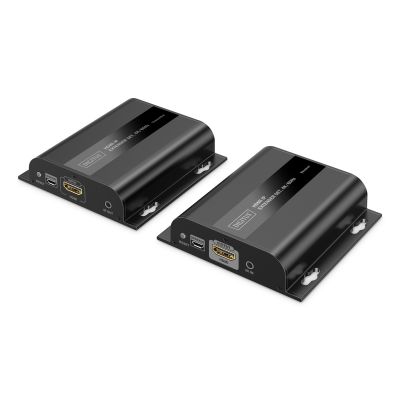 Przedłużacz (extender) po skrętce kat.6 HDMI 4K/60Hz przez IP 1G lub do 120m/200m, max. 253 odbiorniki, sterowanie IR - zestaw