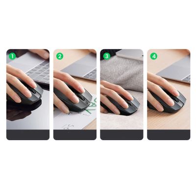 18. Mysz optyczna Ugreen MU006 bezprzewodowa USB 2.4GHz / Bluetooth 5.0 4000 DPI - czarna