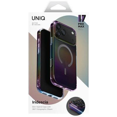 6. Etui UNIQ Iridescia na iPhone 17 Pro Max Magclick Charging - wielokolorowe