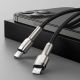 11. Kabel Baseus Cafule Series Metal Data USB-C / Lightning 20W PD 1 m - czarny
