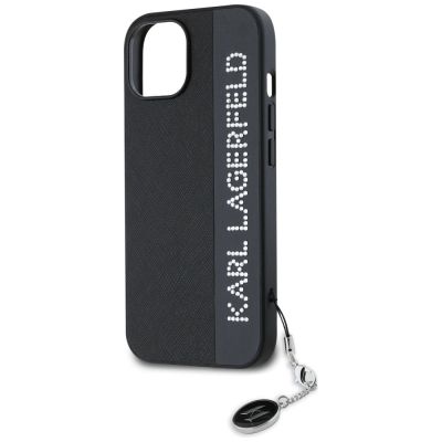6. Etui Karl Lagerfeld Saffiano Rhinestones & Charm na iPhone 15 / 14 / 13 - czarne
