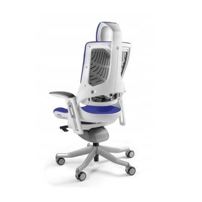 2. Fotel biurowy Wau 2 BL415 tkanina royalblue/biały