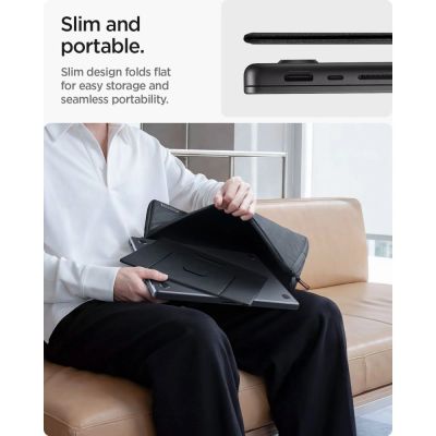 10. Podstawka pod laptopa Spigen SlimFold LD201-S8 pod laptop - szara