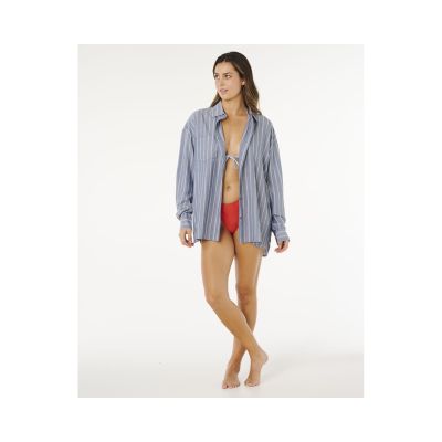 4. Koszula damska RIP CURL Beach Days Pinstripe Shirt niebieska