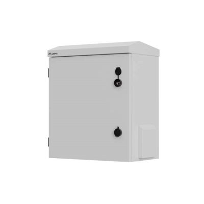 9. Lanberg WAH1-4250-00S szafa Rack wisząca 10" hermetyczna IP55 do montażu na ścianie/słupie 420x300x500 szara (złożona)