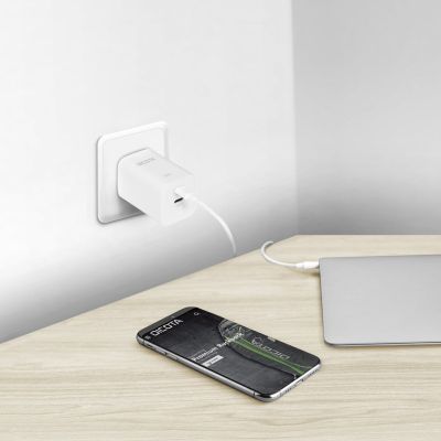 9. DICOTA D32184 ładowarka do urządzeń przenośnych Laptop, Smartfon, Tablet Biały Prąd przemienny Szybkie ładowanie Wewnętrzna