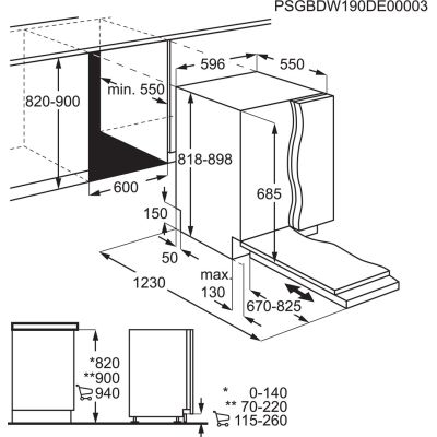 14. Zmywarka do zabudowy 60 cm ELECTROLUX KEGB9405L | klasa C | 15 kpl | AirDry | szuflada na sztućce | SatelliteClean