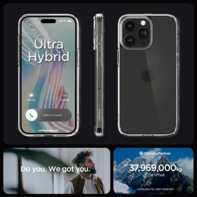 11. Etui Spigen Ultra Hybrid na iPhone 15 Pro - przezroczysto-matowe