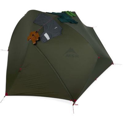 9. MSR Hubba Hubba Bikepack 2 os. Zielony, Czerwony, Biały Namiot trójkątny
