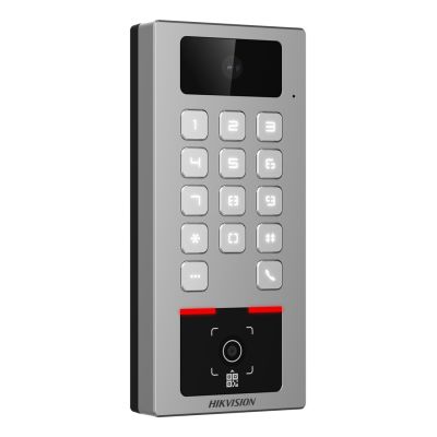 3. Hikvision DS-K1T502DBWX-CQR czytnik kontroli dostępu Terminal kontroli wejścia Szary
