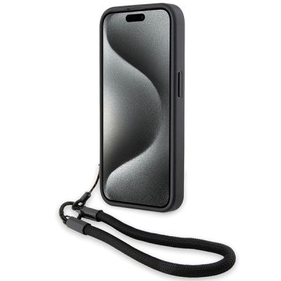 4. Etui BMW Signature Leather Wordmark Cord na iPhone 15 Pro Max - czarne