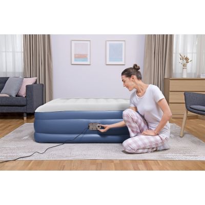 20. Bestway 67630 / 23 dmuchany materac Podwójny materac Niebieski, Biały Unisex
