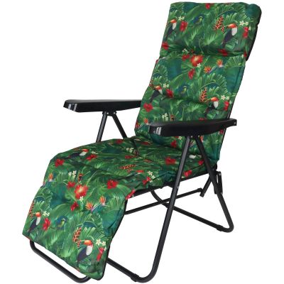 11. FOTEL OGRODOWY Z PODNÓŻKIEM 57x83x106CM FLOWER