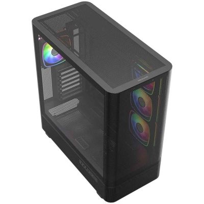 16. MODECOM OBUDOWA VOLCANO AQ 300 ARGB MIDI CZARNA