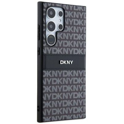 3. Etui DKNY Leather Mono Stripe & Metal Logo na Samsung Galaxy S24 Ultra - czarne